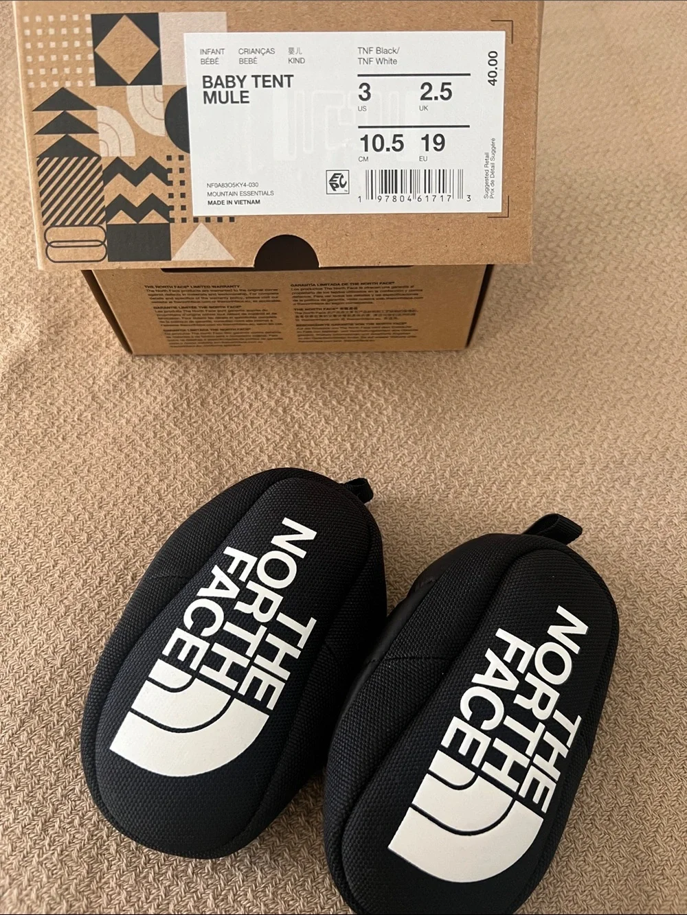 The North Face Baby Tent Mule - Black - Infant Slip-On Shoes
